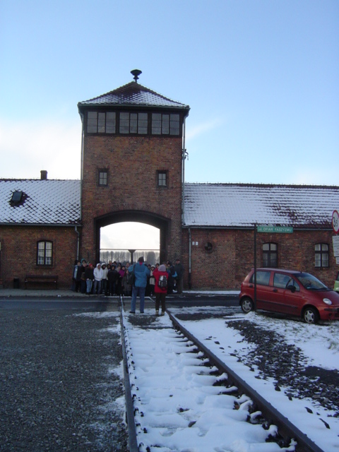 entre du camp de Birkenau